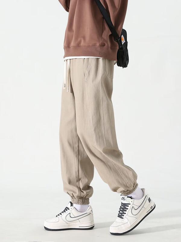 Dingfengbaoluo Men's Japanese Style Loose Cargo Jogger Pants