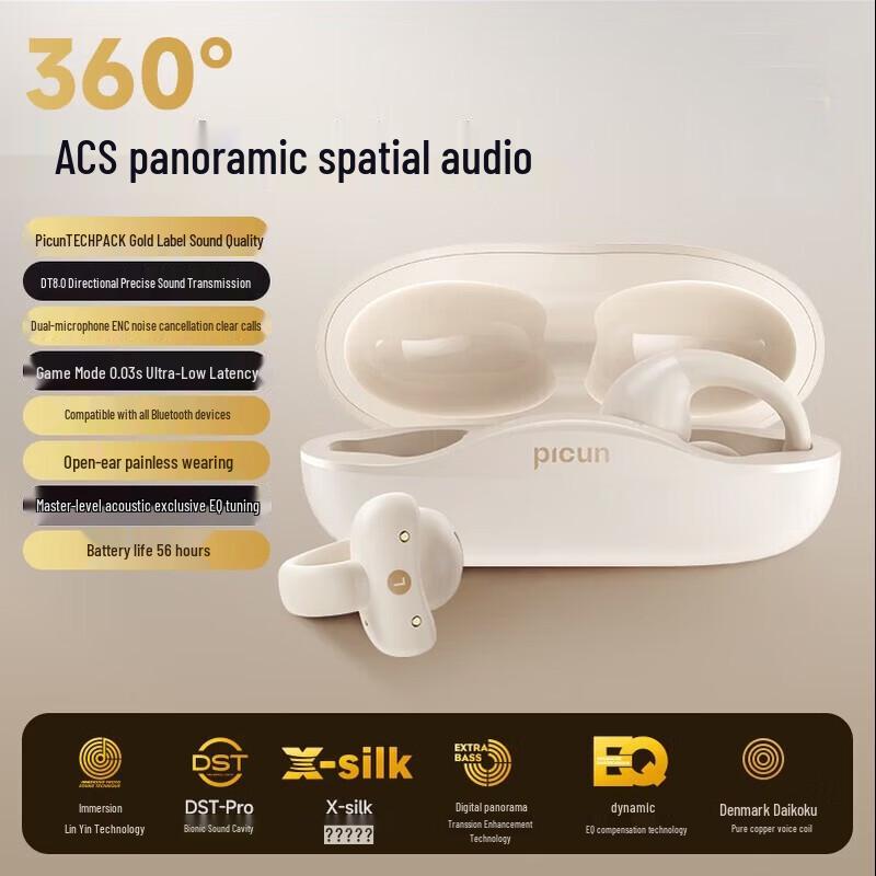 

Picun W6 Open-Ear Clip-on Bluetooth Earphones