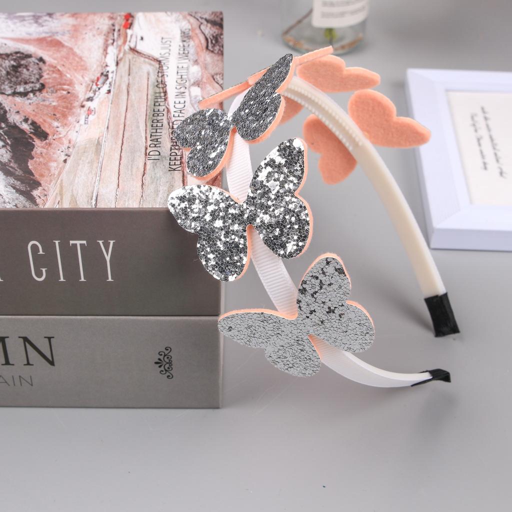 1PC Butterfly Headbands for Girls Cute Glitter Butterfly Hairbands Children Kids Hair Accessories