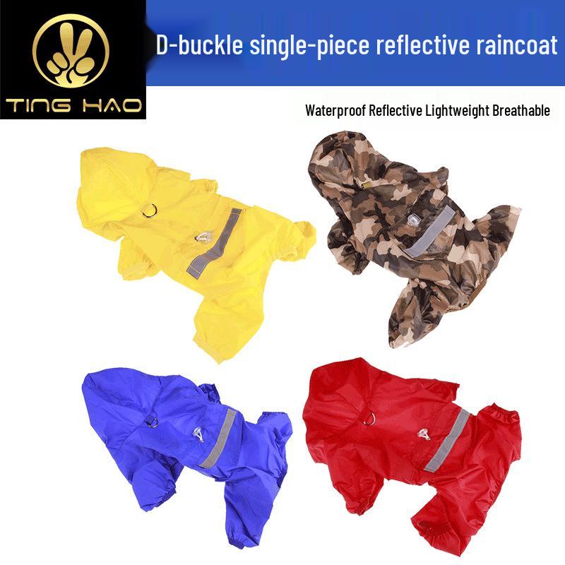 Four Seasons Double Layer Dog Raincoat - Stylish & All-Weather Protection for Your Pet