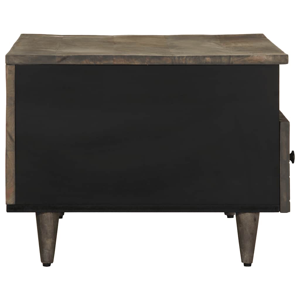 Light Gray Coffee Table 80X54X40 Cm Solid Mango Wood
