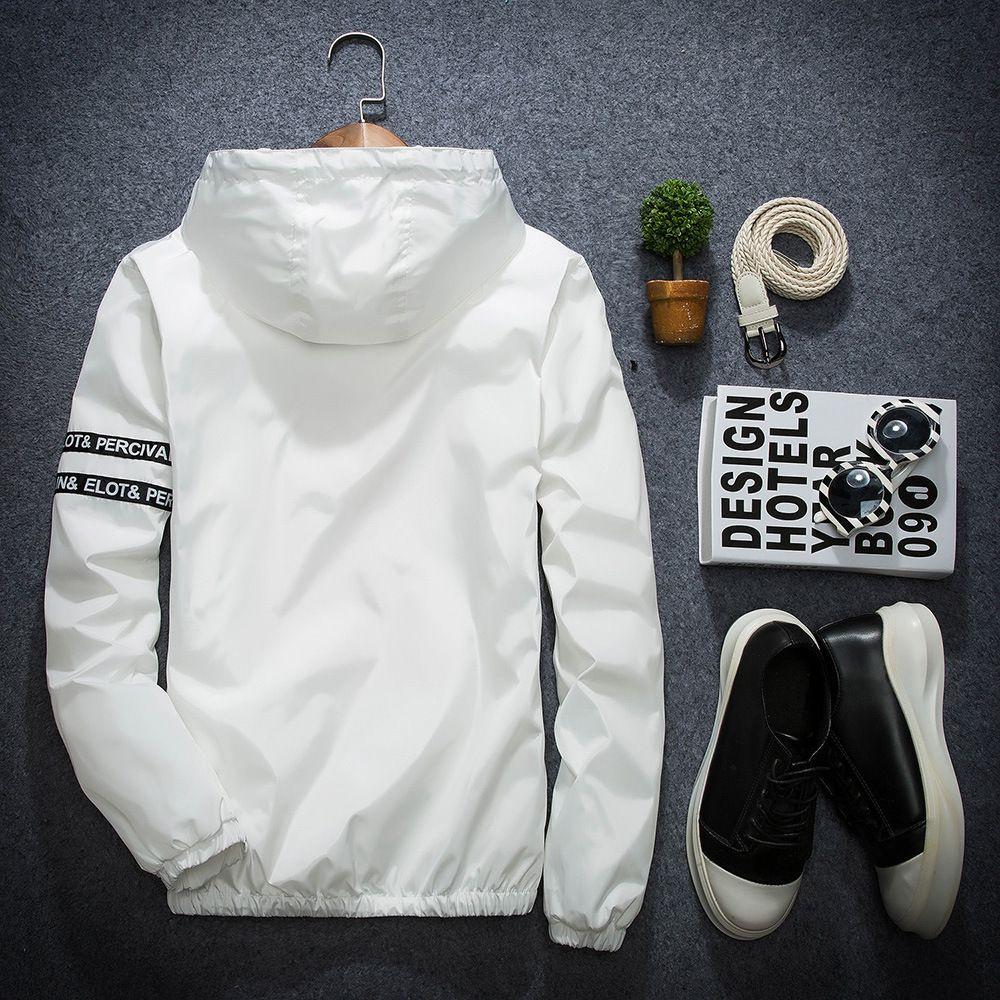 Premium Quality Men's Casual Hooded Coat Slim Fit Jacket Stylish Windbreaker Hoodie