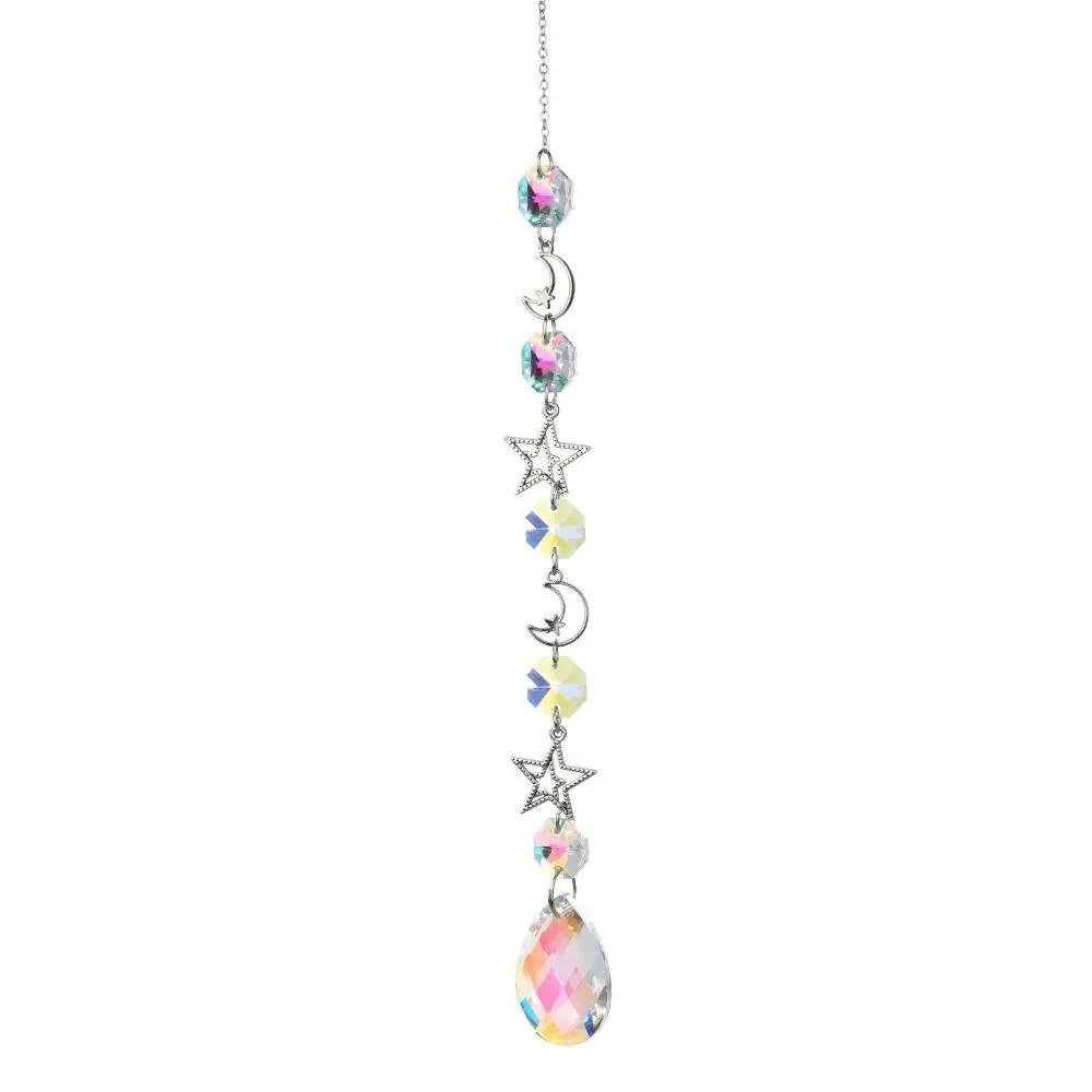 Rainbow Maker Sun Catcher Home Garden Decor Sun Moon Planet Prisms Hanging Decoration Light Catching Hanging Ornament Gift
