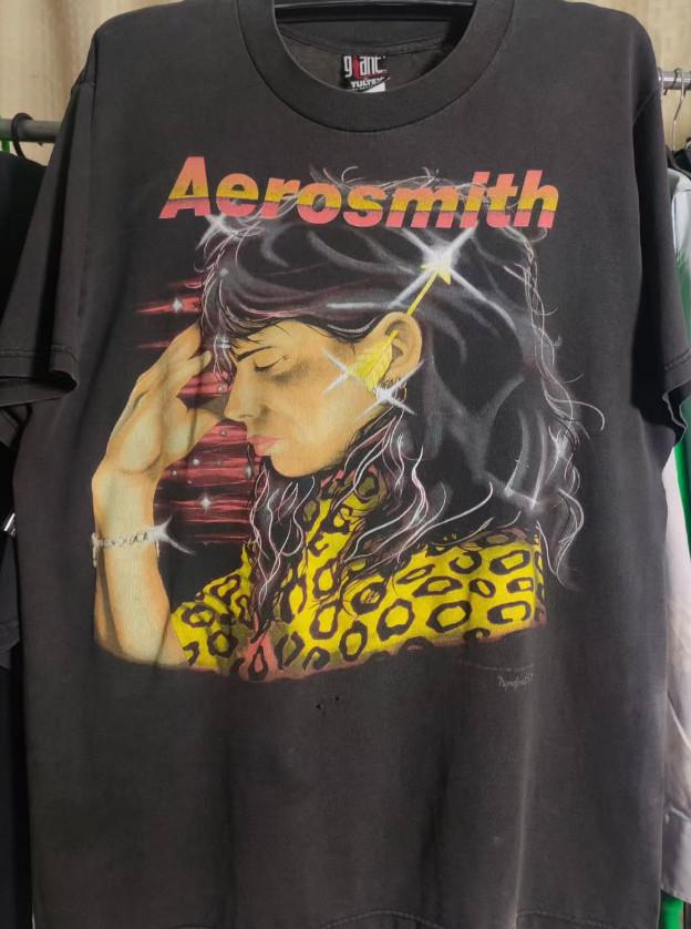 Aerosmith Tour 1994 Remake Design Rock band Graphic T shirt Heavy Cotton NH26516