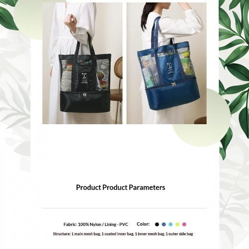 Leakproof Dry Wet Separation Storage Bag Double Layer Portable Handbag for Beach Travel Swimming Gym Daily Use