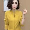 Elegant Winter Zip Cardigan - Long Sleeve Age-Reducing Top for Women