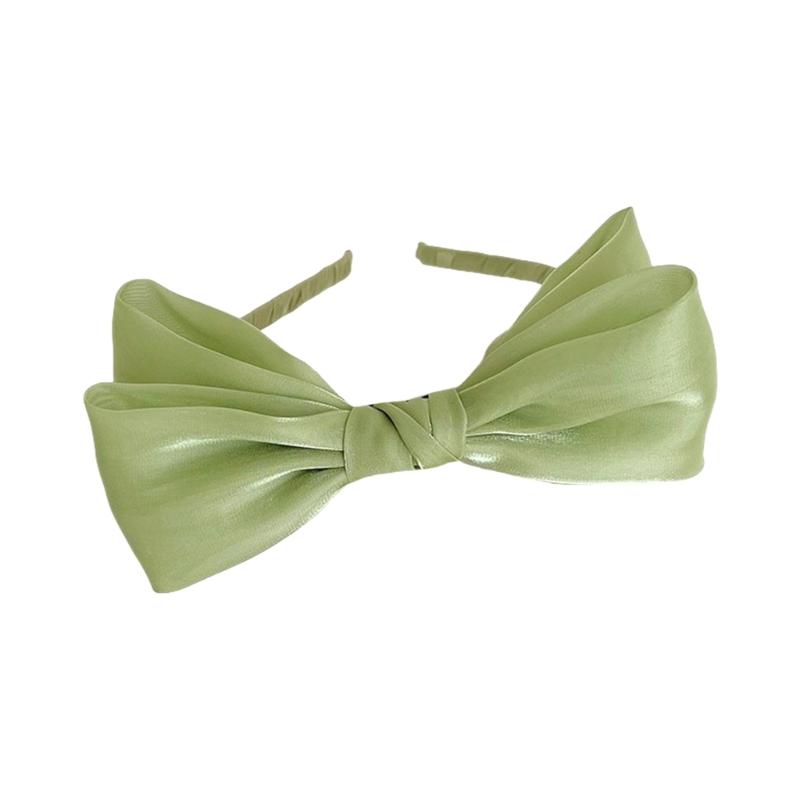 

Elegant Mesh Bowtie Headband High Skull Hairband French Lace Bowknot Hairhoop for Female Teaparty Hair Shaping Ornament зелёный