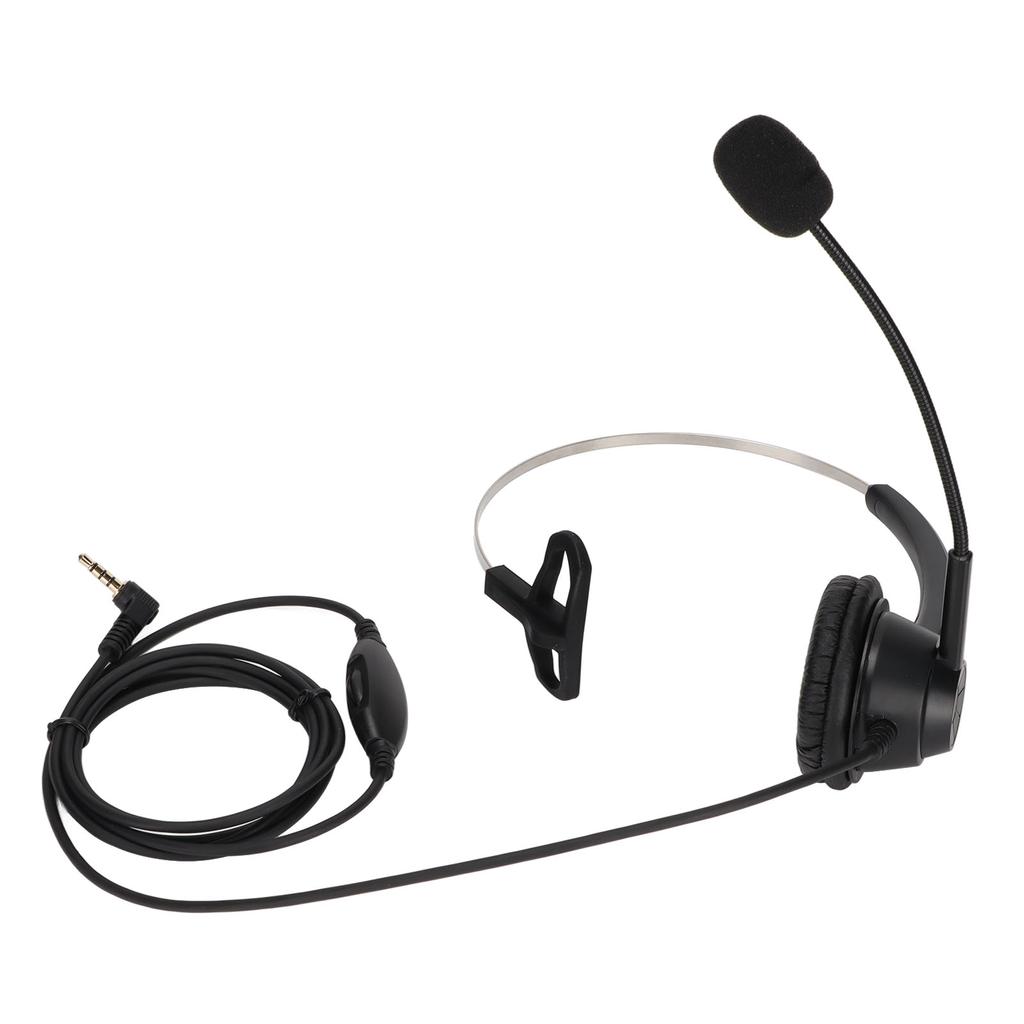 H360-3.5VA Jednostronny zestaw słuchawkowy Czarny Z redukcją szumów Regulacja głośności Przewodowy Monauralny zestaw słuchawkowy dla