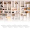 30Pcs Clear Plastic Adjustable Adhesive Label for Shelving Inventory Management Home Office Warehouse Use