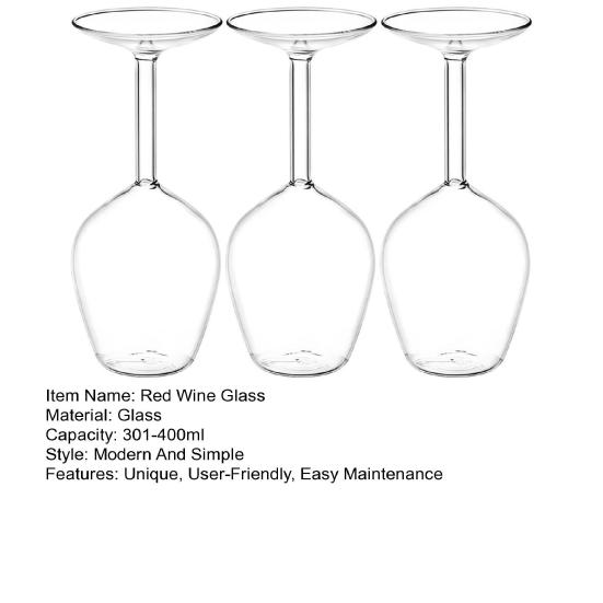 Inverted Wine Glass Set High Borosilicate Glass Heat-Resistant Goblets for Red White Wine Cocktails Unique Home Bar Gift