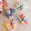 Women's Gra Color Check Gopchang Hair Tie (Made In Korea)
