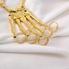 Popular European & American Metallic Skull Skeleton Bracelet, Ghost Claw Finger Bracelet, Halloween Jewelry