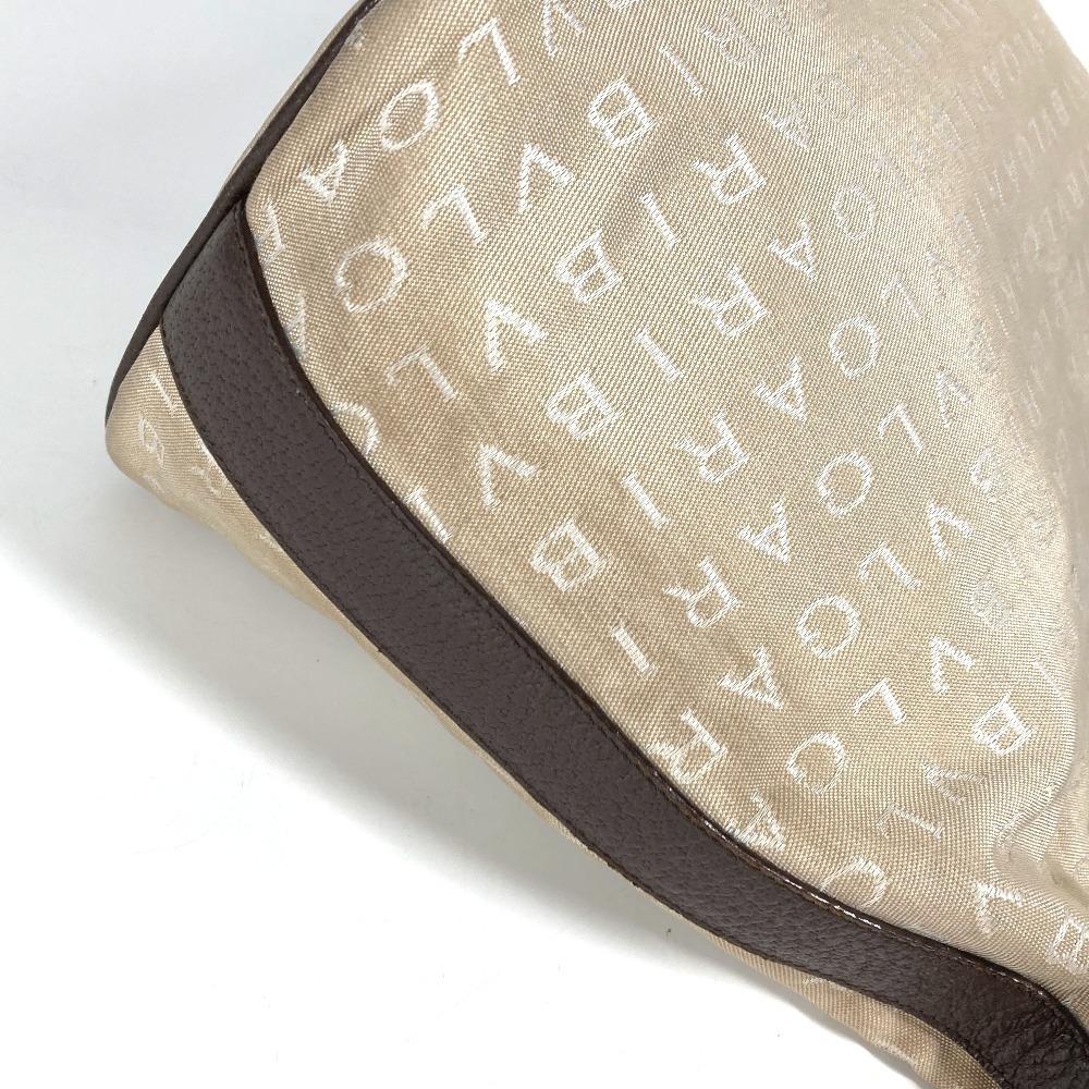 Bvlgari Logomania Bvlgari Bvlgari Bag Shawl Shoulder Bag Leather/Canvas Beige