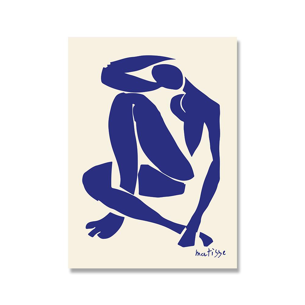 Pósteres de Henri Matisse con desnudos en rosa y azul, arte de pared vintage, pintura en lienzo, imágenes abstractas con cuerpo sexy para decoración de sala de estar