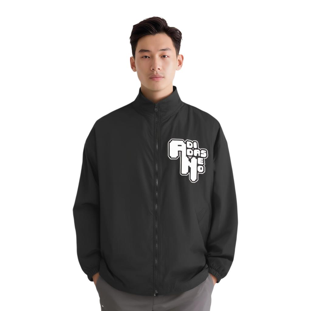 Adidas Neo Letter Print Casual Jacket Men Jacket Black IK5162