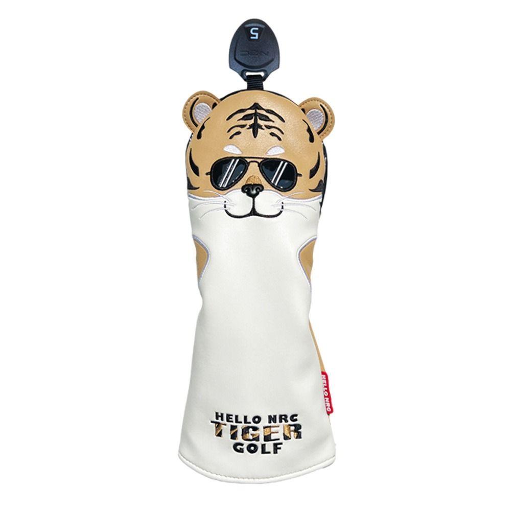 PU Leather Tiger Golf Cover Soft Golf Headcover Golf Protector Set Golf Club Covers Women