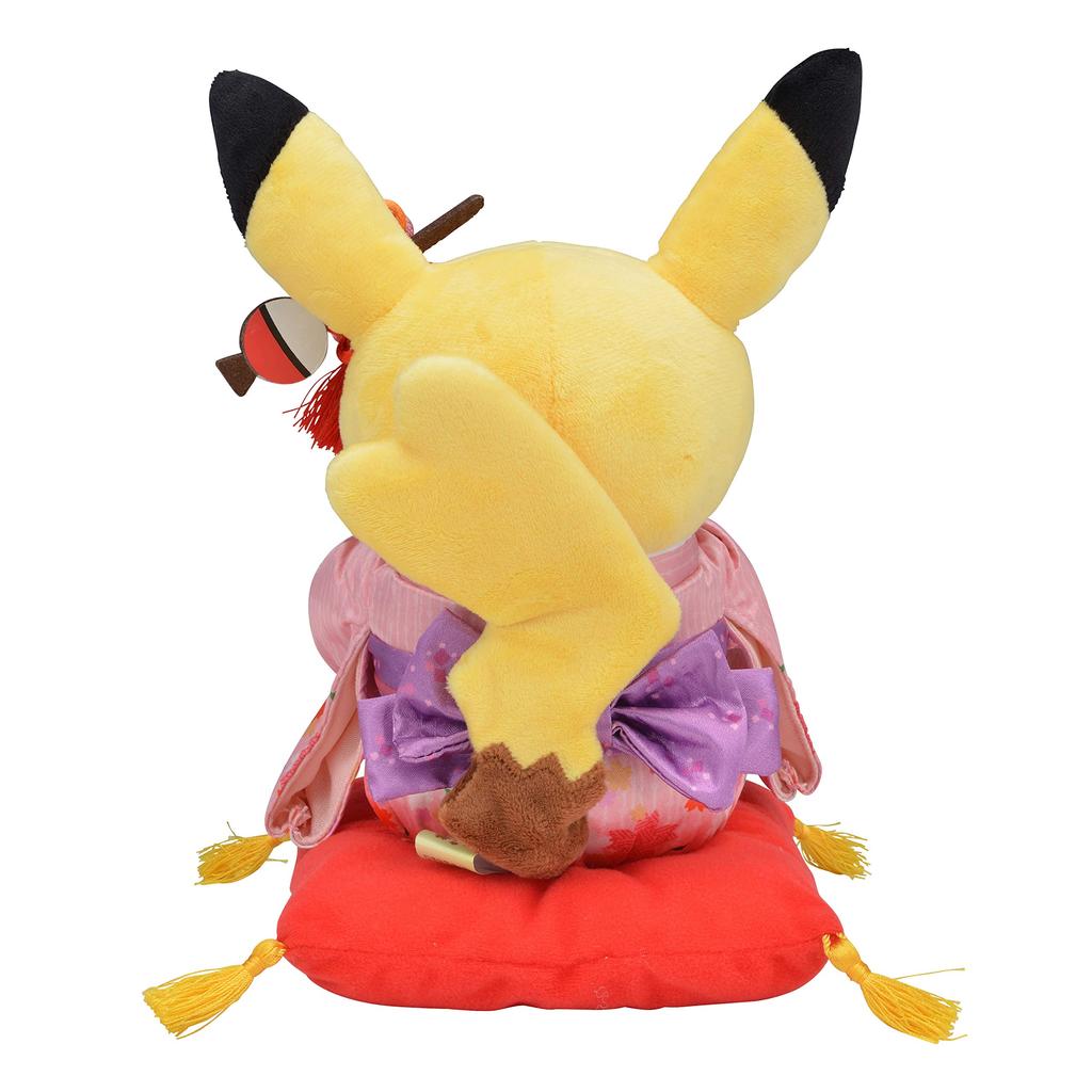 Pokémon Center Original Plush Toy: Hannari Tea Party Pikachu, Female, 22 X 16.5 X 14 Cm (H X W X D)