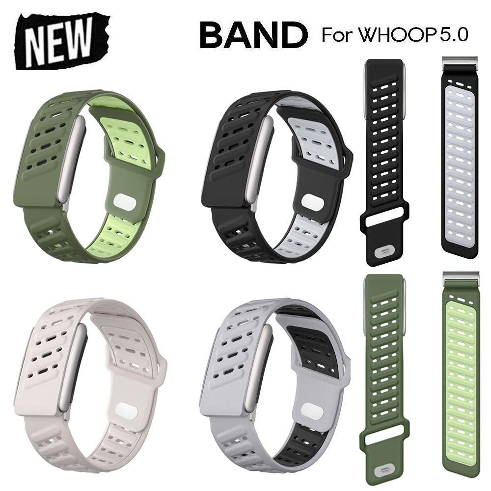 Silicone Replacement Strap Soft Tracker Strap for Whoop 5.0 Life MG/One/Peak Women Men