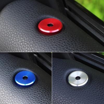 4Pcs Aluminium Alloy Car Rear Door Lock Pin Knob Switch Button Ring Interior Accessories #469816