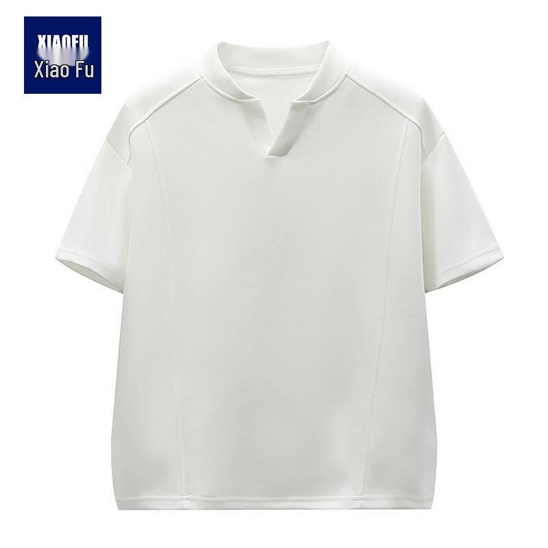 Men s V-Neck Short Sleeve Polo T-Shirt L