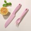 Non-slip Plastic Kitchen Knife for Cutting Fruits, Knife Set for Chopping Vegetables, Chopping Board, and Baby Food Set.