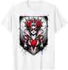 Red Queen of Hearts Rebel Crown Sunglasses Poker Card 100% Cotton T-shirt Mens Tees Top