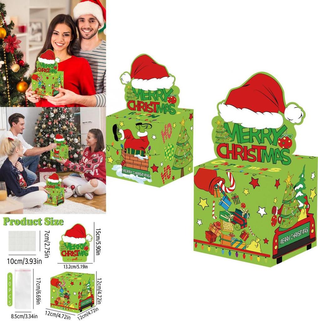 Grinch Themed Christmas Gift Box For Party Decor And Holiday Gift Giving