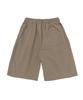 Cargo Bros Linen-Like Pintuck Wide Shorts (Khaki)