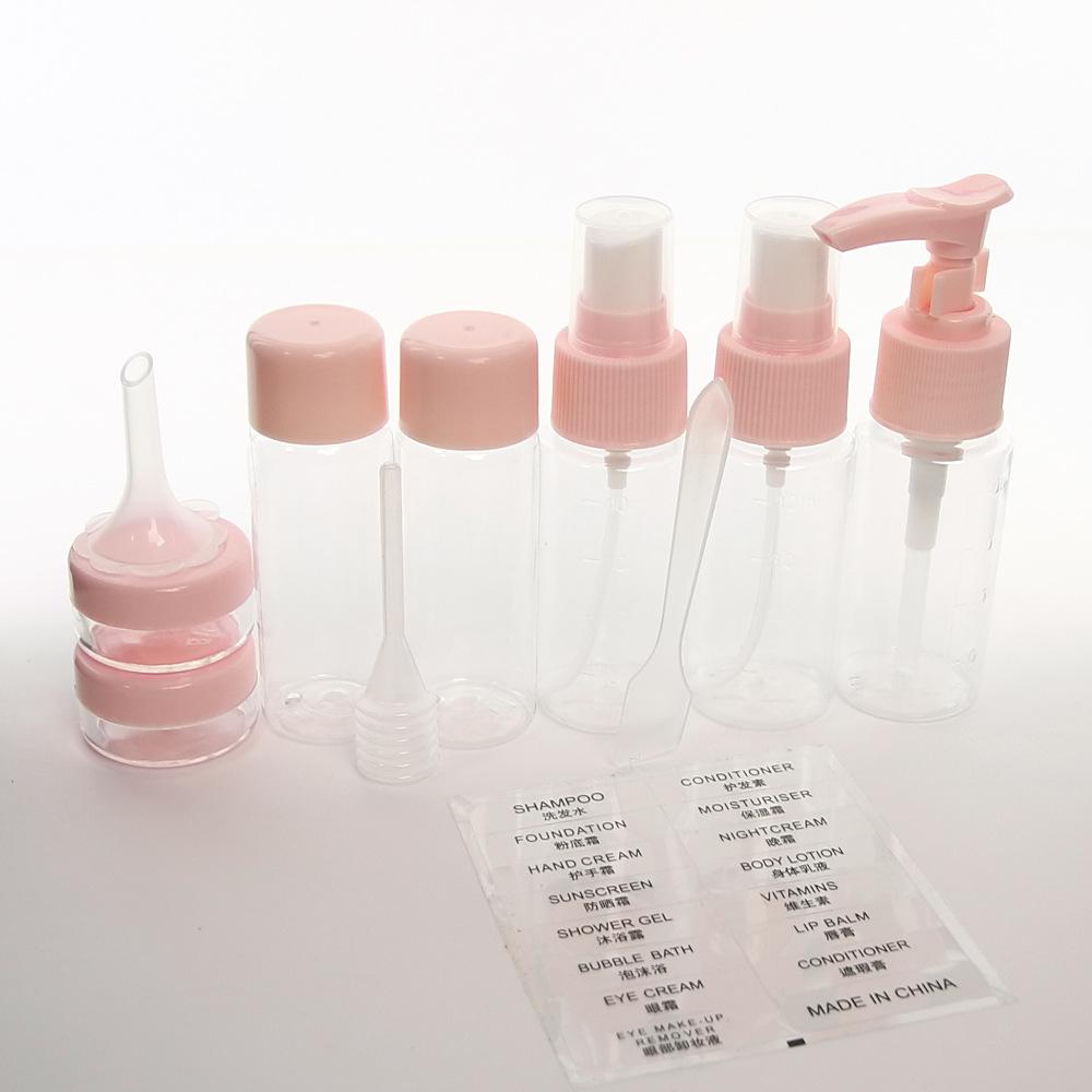 6/7/11Pcs Travel Cosmetics Sub-Bottling PET Spray Lotion Cream Refillable Bottle Empty Liquid Container Portable Tool