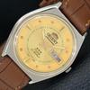 CRYSTAL 48741 AUTOMATIC VINTAGE JAPAN MENS GOLDEN DIAL WATCH A706902-1