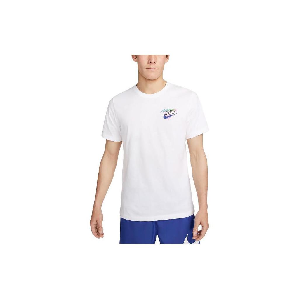 Nike T Shirts Men's White Crew Neck Moderate Straight Fit FD6637-100