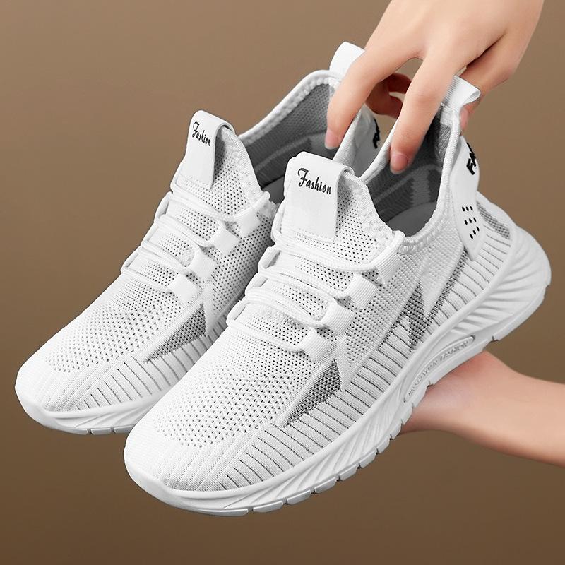 Little white shoes women's summer new fly-woven breathable women's shoes soft soles not tired feet mesh sneakers