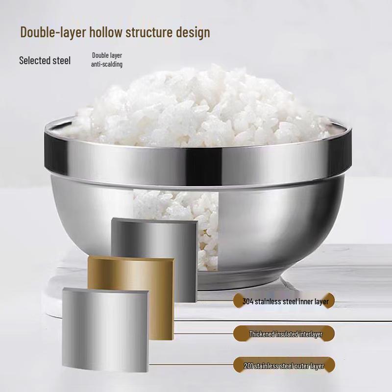 Chuwan Ya 304 Stainless Steel Double-Wall Insulated Bowls