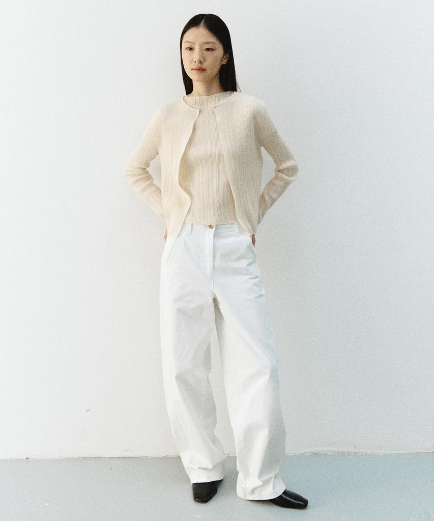 ARTID Cotton Curved Pants_White