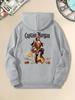 Men's Cozy Christmas Captain Print Hoodie Casual Stylis