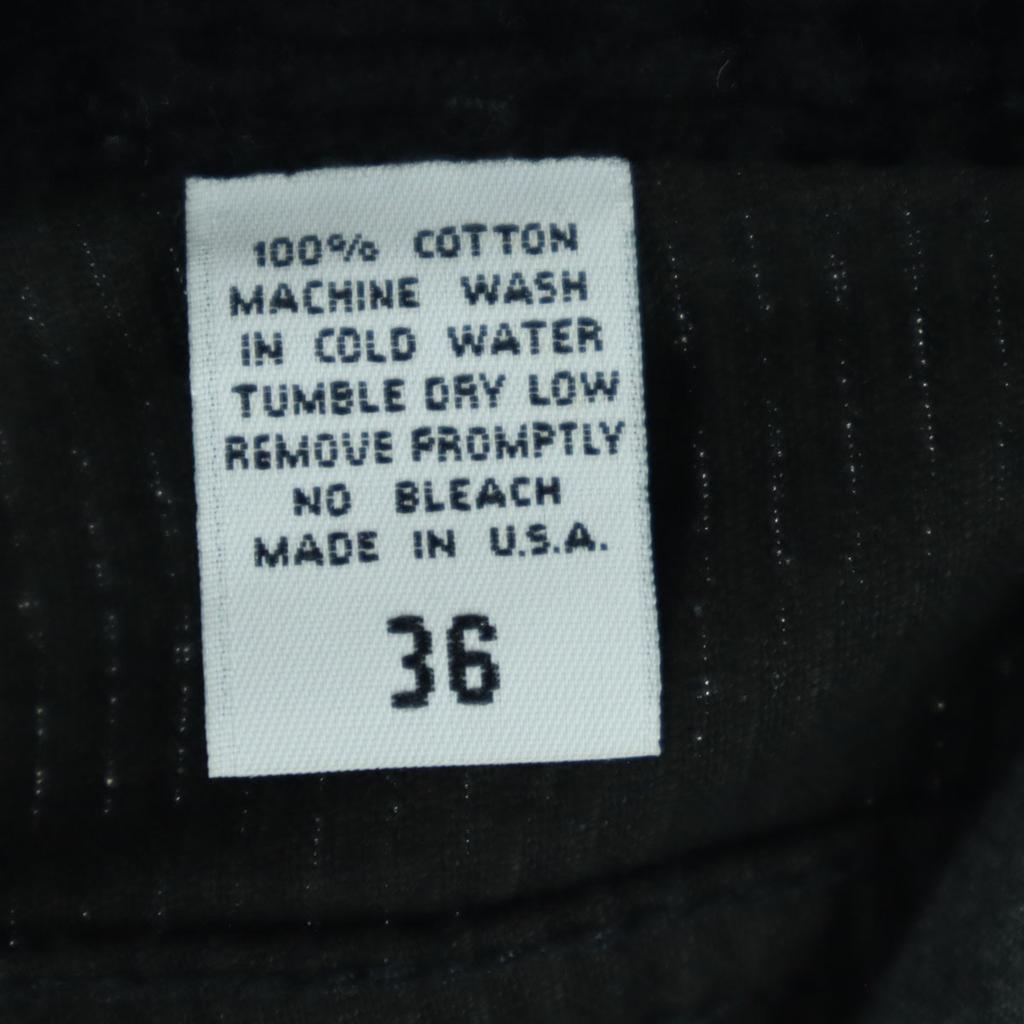 HI CUTLINE 90s Old USA made embroidery Buggy pants w36 black Corduroy Men's Used