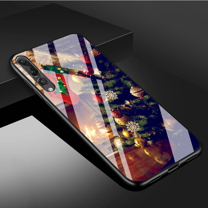 

Чехол из закаленного стекла с Рождеством для Huawei P20 P30 P40 P40 Lite Pro Psmart Mate 20 30, чехол Huawei P20