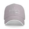 New Australia Kangaroo Heartbeat Design Baseball Cap Black with White Trim and Iconic Wildlife Pattern for Unisex and Women