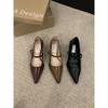 Fashion Retro Style Thick Heel Women Mary Jane Shoes Fashion Shallow Pointed Toe Ladies Comfort Office Pumps Footwear