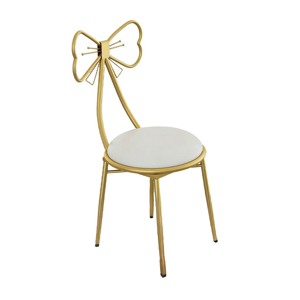 Makeup Stool Chair with Removable Backrest Soft Cushion PU Lther Vanity Chair for Bedroom Vanity