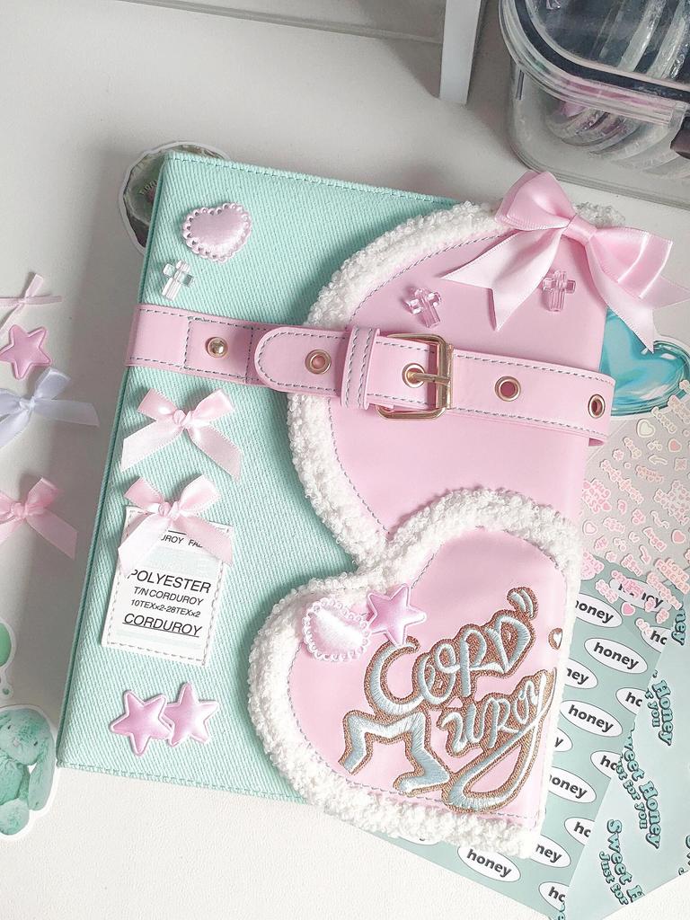 Cute Bow Jeans A5 Photocard Binder Kpop Card Collect Book 3inch Photo Album Holder