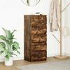 VidaXL Buffet with Drawers Smoked Oak 37.5x35x99 Cm Engineered Wood, Storage Furniture, Buffet Cabinet, Furniture 861764