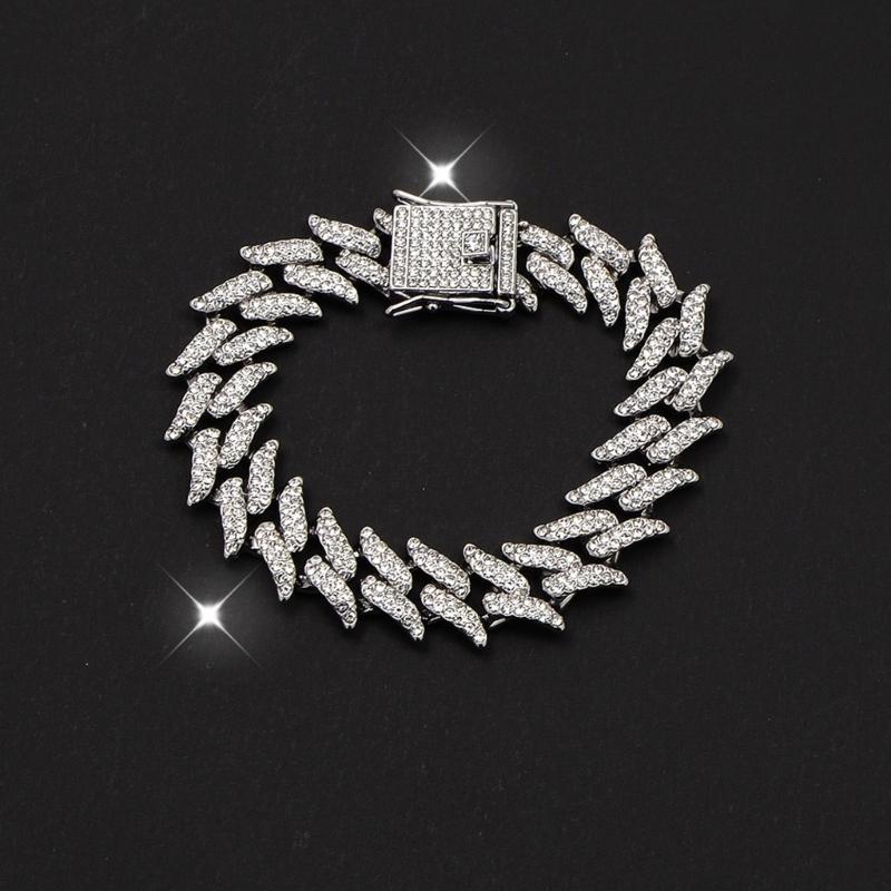 Elegant Necklace Sparkling Full Rhinestones Bracelet Alloy Texture Suitable for Evening Parties and Everyday Charm