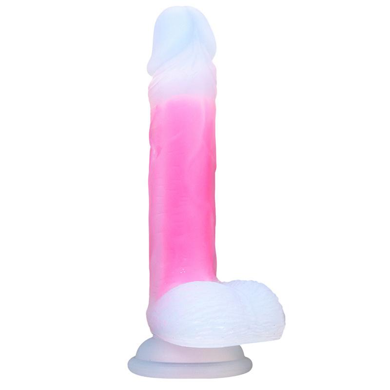 Ženské dildo Silikonové produkty Simulace Dospělý Malý Průhledný Svítící Měkké Sexuální Hračky