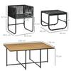 10 Seater Rattan Cube Garden Furniture Set, Rattan Dining Set with Cushions, Outdoor Dining Table and Chairs with 6 Armchairs, 4 Stools