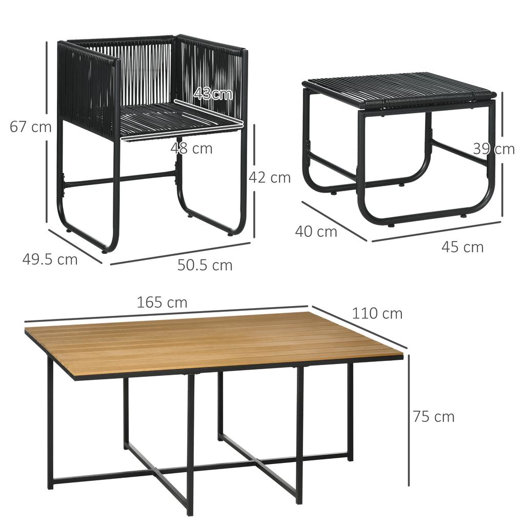 10 Seater Rattan Cube Garden Furniture Set, Rattan Dining Set with Cushions, Outdoor Dining Table and Chairs with 6 Armchairs, 4 Stools