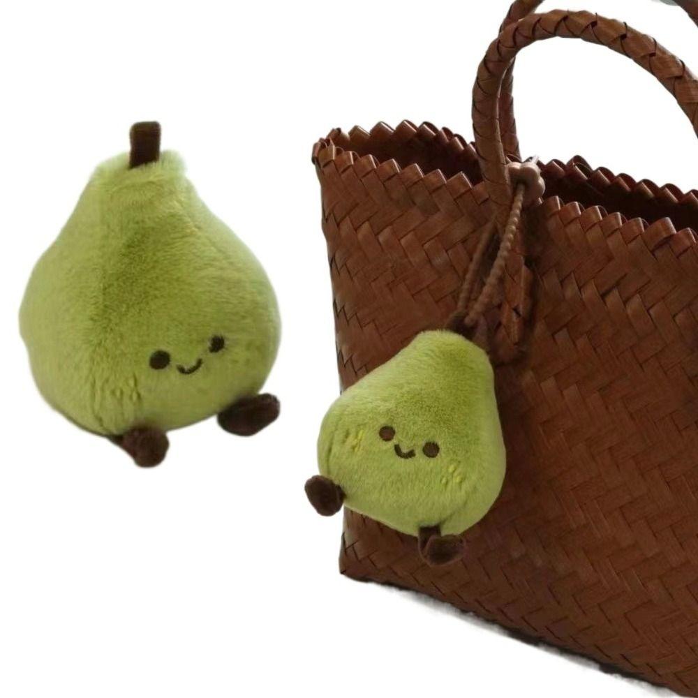 Schattige Peer Zacht Materiaal Handgemaakte Tas Hanger Speelgoed Rugzak Accessoire Tas Bedeltje groen