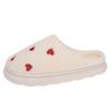 Fashion 2025 New Furry Slippers Comfortable Heart Shape Pattern Slippers Fluffy Warm Home Slippers Women's Cotton Shoes Zapatos De Mujer