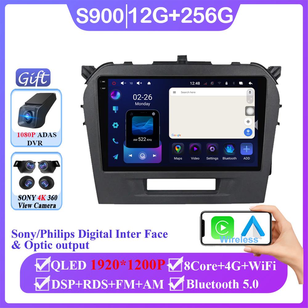 Android 14 For Suzuki Vitara 4 2014 - 2018 Multimedia Player Car Radio Autoradio Wireless Carplay Android Auto GPS Navigation