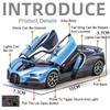 1:32 Scale Atlantic Tourbillon Car Model Toy Metal Body Wheel Steering Shock Absorption Supercar Models for Kids Presents